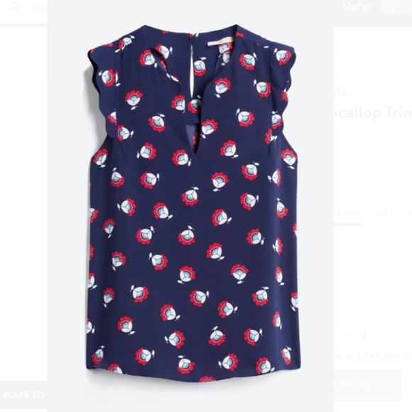 41 Hawthorn Dawney Scallop Trim Blouse - Picture 2 of 2